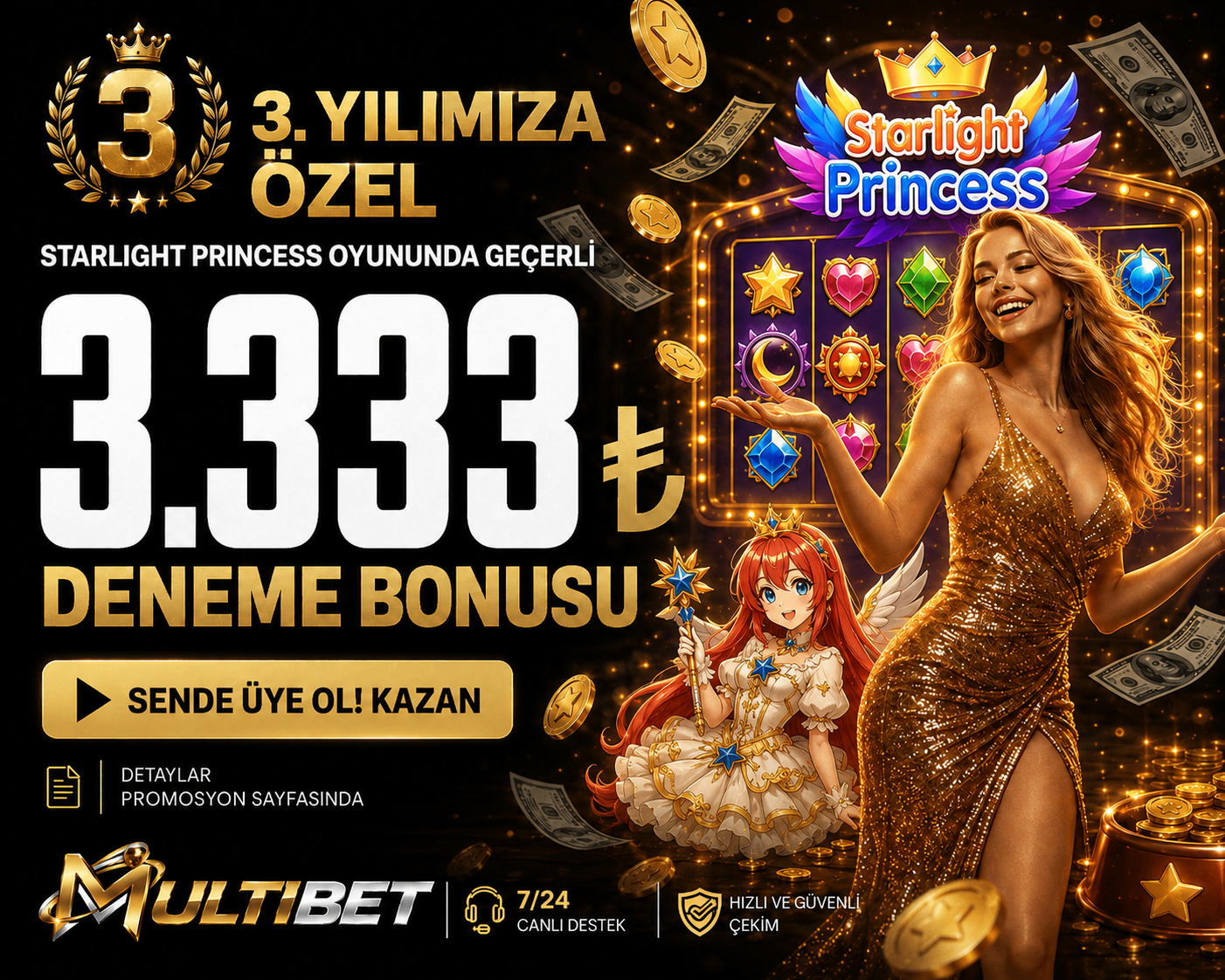 STARLIGHT PRINCESS 3.333 DENEME BONUSU